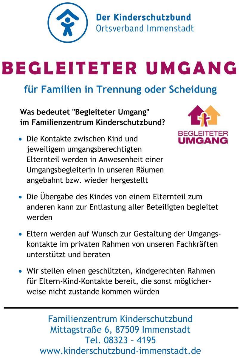 Infoblatt Begleiteter Umgang