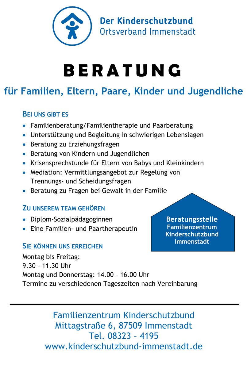 Infoblatt Beratung